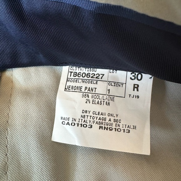 Ted Baker Men’s Wool Jerome Wool Beige Pant Size 30 - Picture 4 of 7